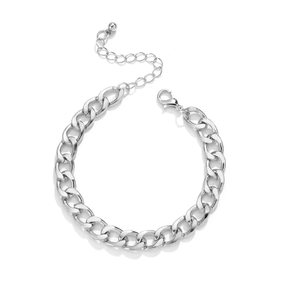 Silver Chunky Bracelet Set with Rhinestones - Picture 8 of 11